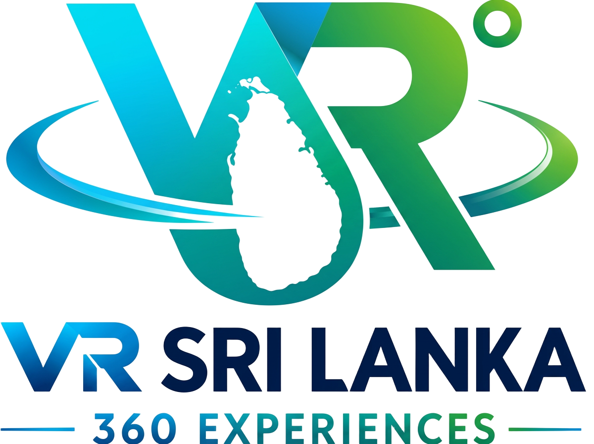 VR Sri Lanka logo — VR° mark with Sri Lanka map, light theme